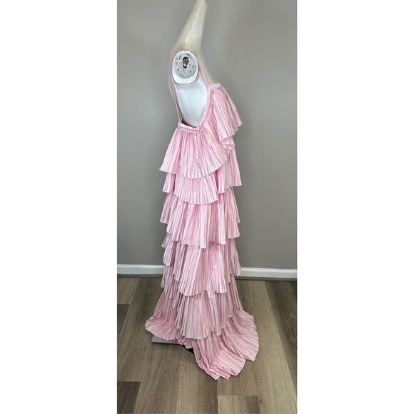NWT L'Idée Classique Pleated Tiered Gown Pink Size AU10/US6 $489 - Picture 9 of 10
